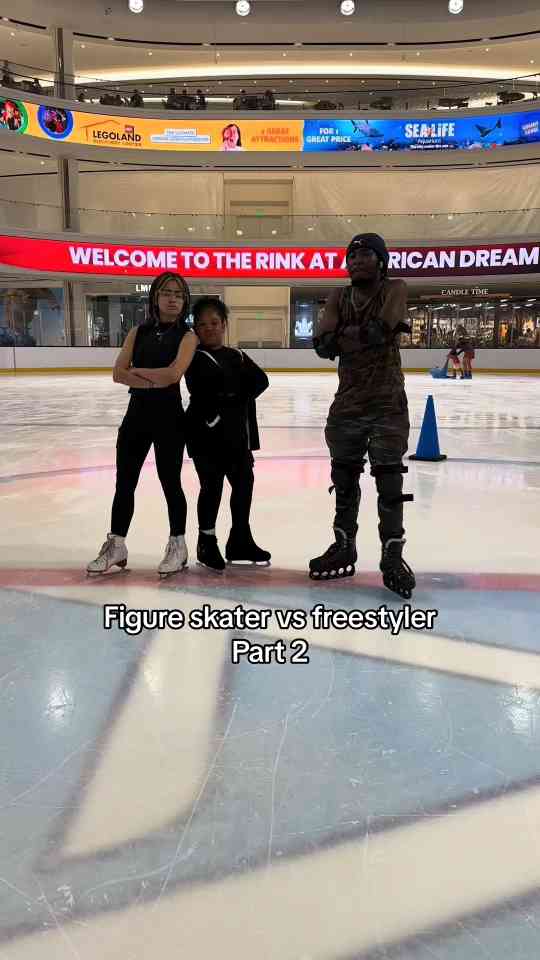 Trying Figure Skating Moves on Figure Skates