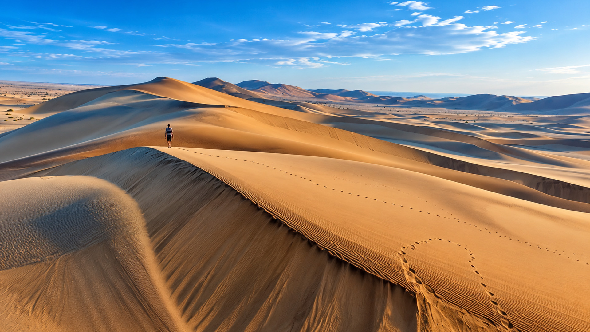 Endlose Sanddünen in der marokkanischen Sahara