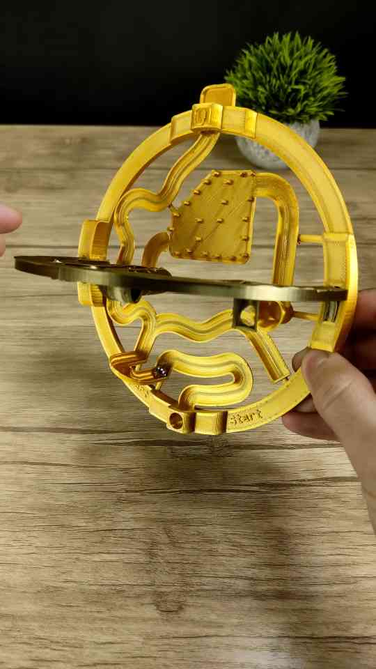 3D printed marble maze puzzle with challenging design