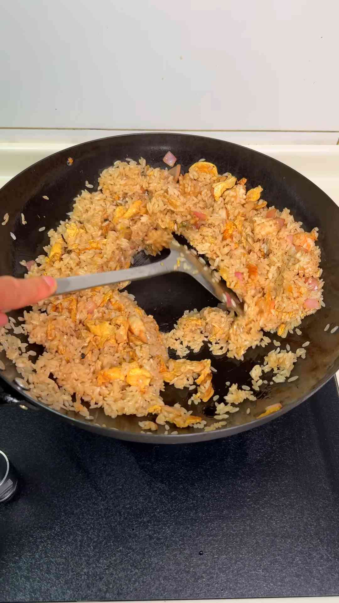 Seafood fried rice with ocean flavors