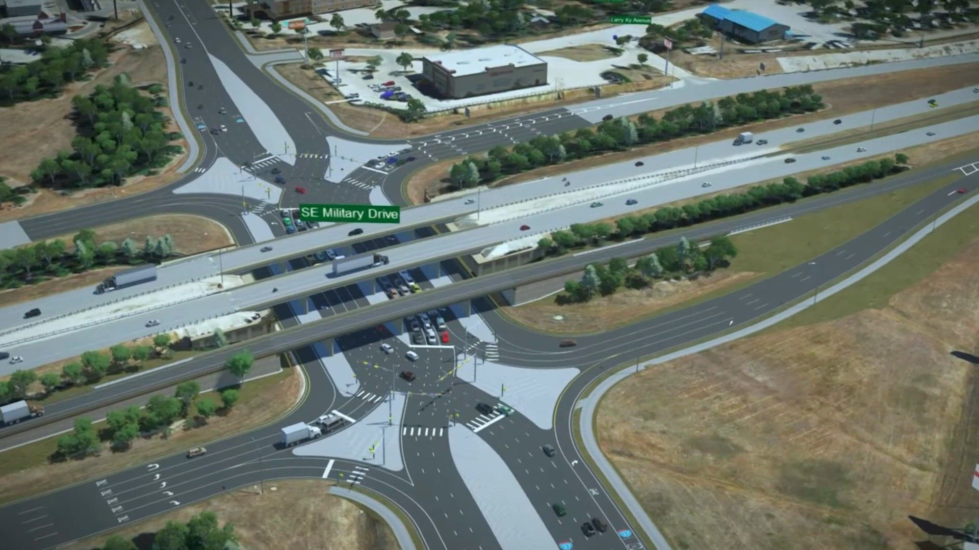 Construction begins for second diverging diamond interchange in San Antonio