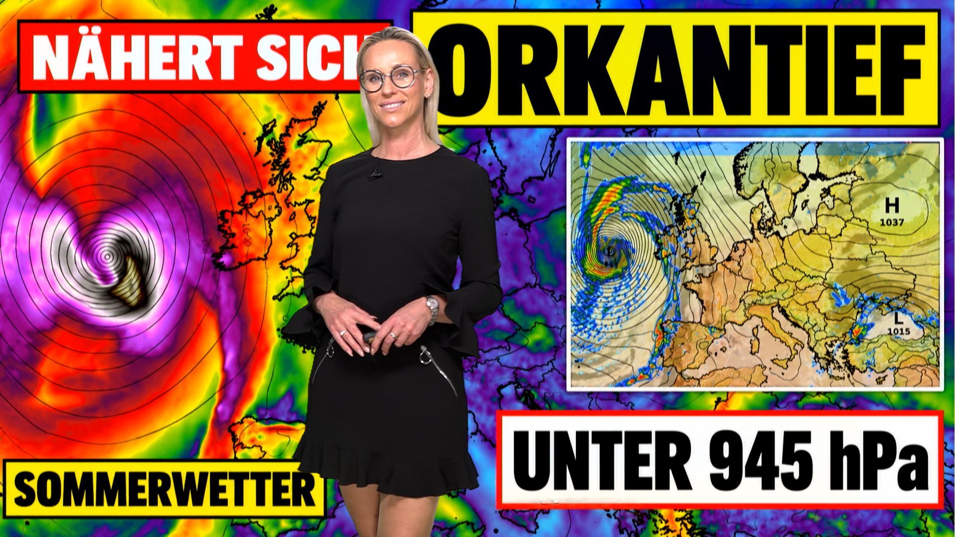 Orkantief unter 945 hPa nähert sich – Heißluftdüse trifft Deutschland ...