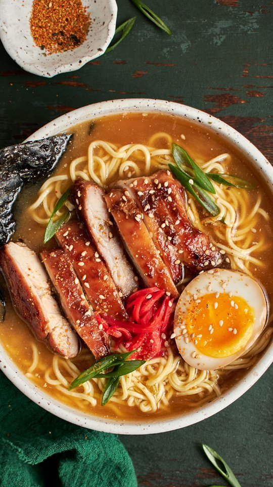 Cozy teriyaki chicken miso ramen packed with Japanese flavor