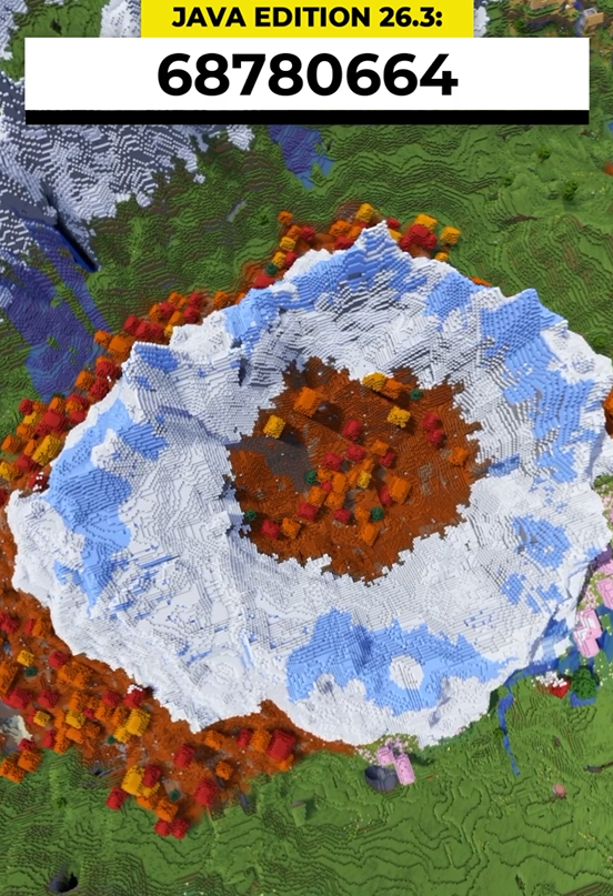 Minecraft dappled forest mountain circle seed
