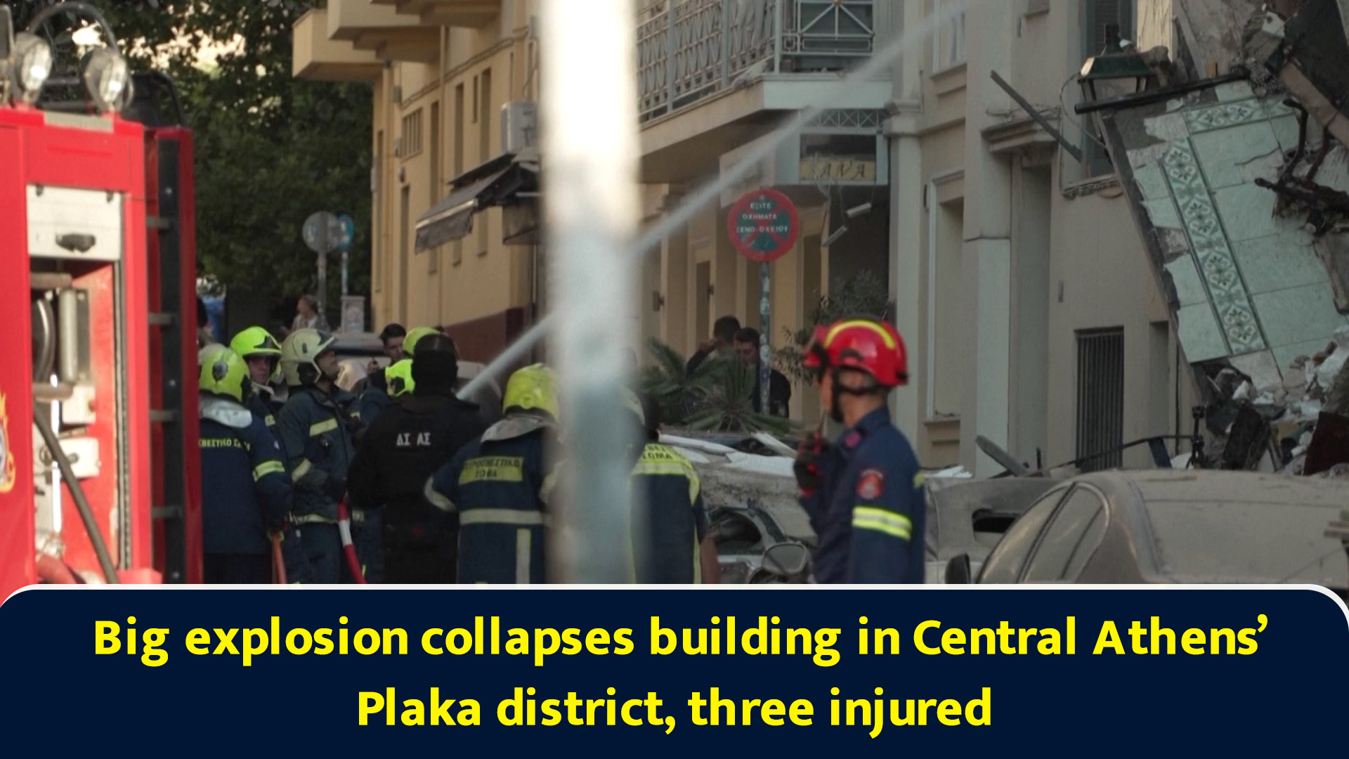 Explosion collapses building in central Athens’ tourist district, three ...