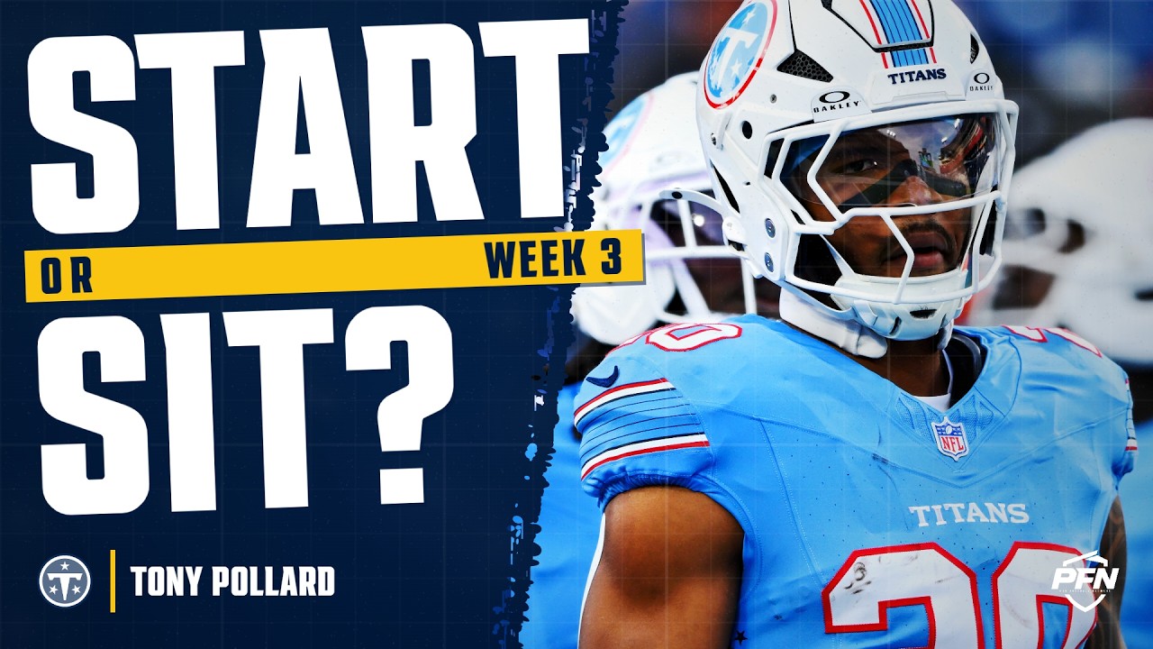 Week 3 Tony Pollard fantasy start or sit 2026