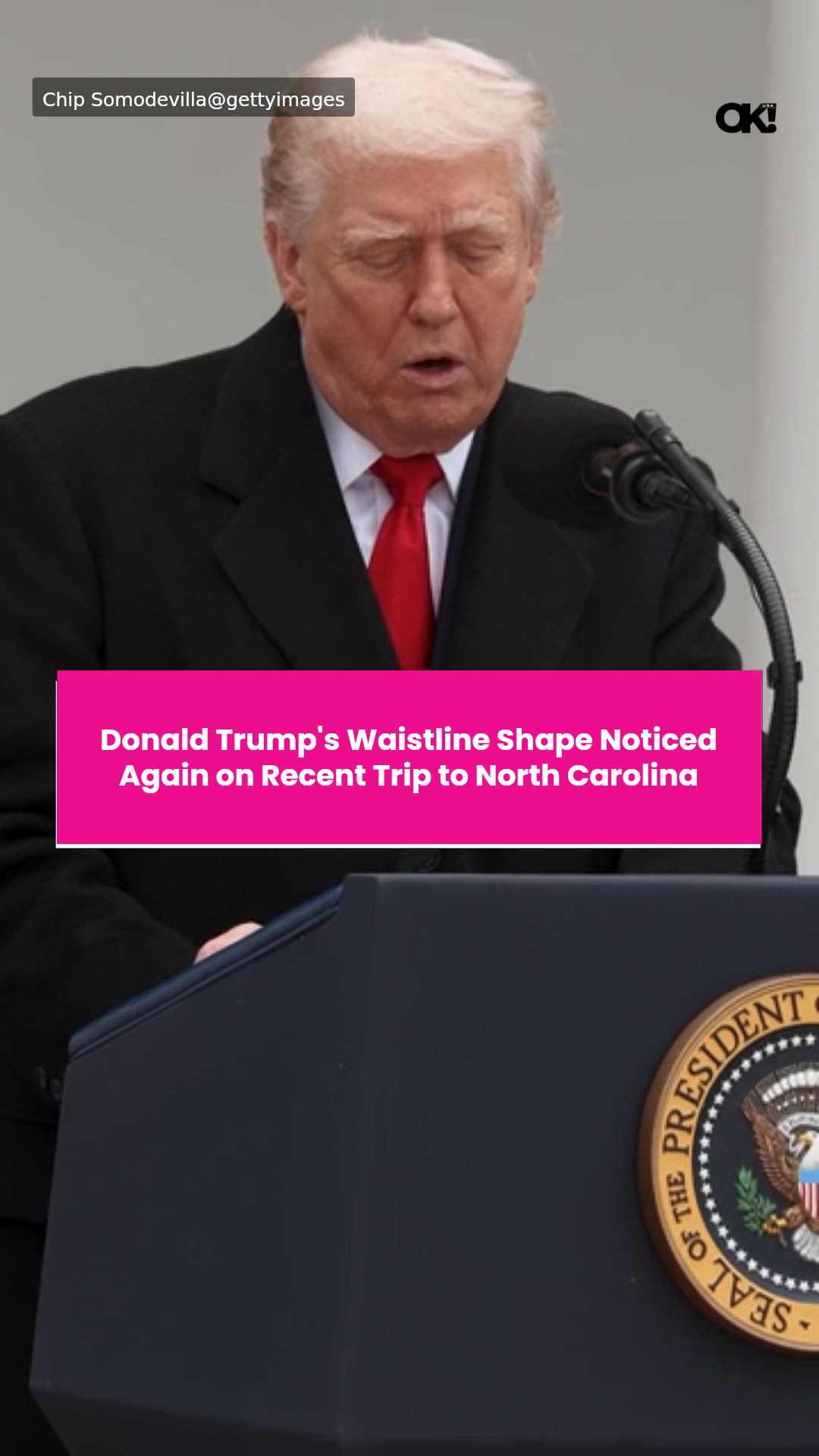 Donald Trump's waistline shape noticed again on recent trip to North ...