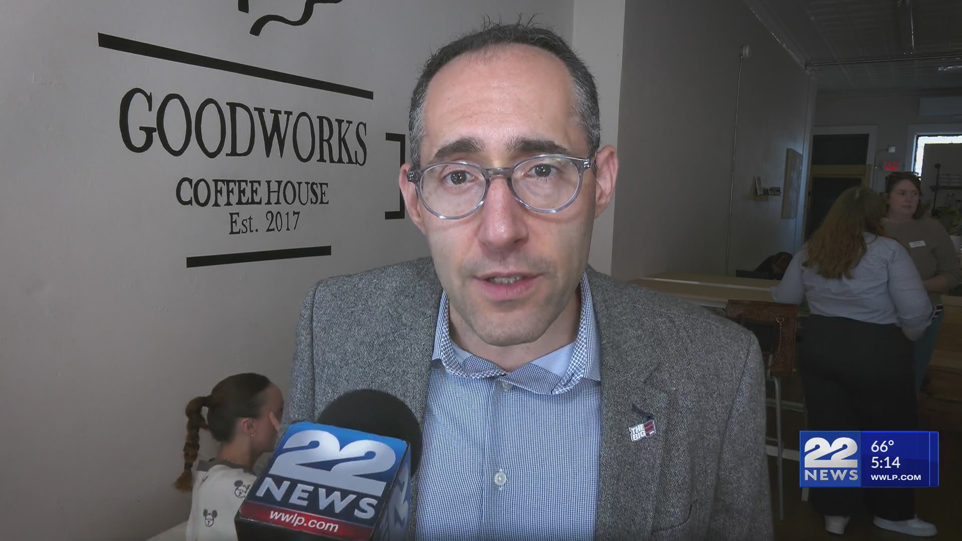 Economic Development Secretary Paley visits Chicopee coffee house