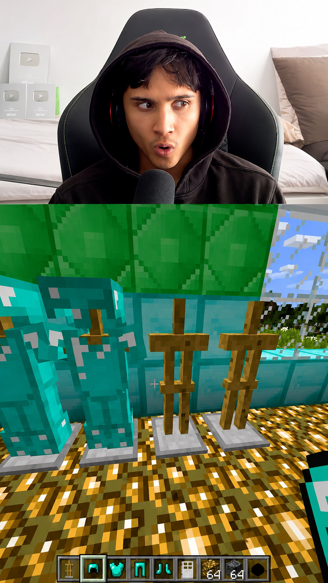 Recreating a familiar Minecraft house style using rare blocks