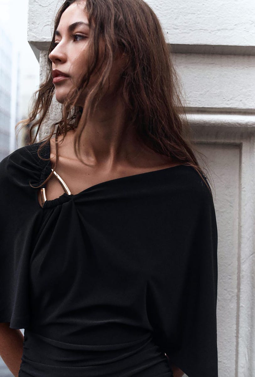 The cape sleeve dress is autumn's most flattering style: Zara's is £35 ...