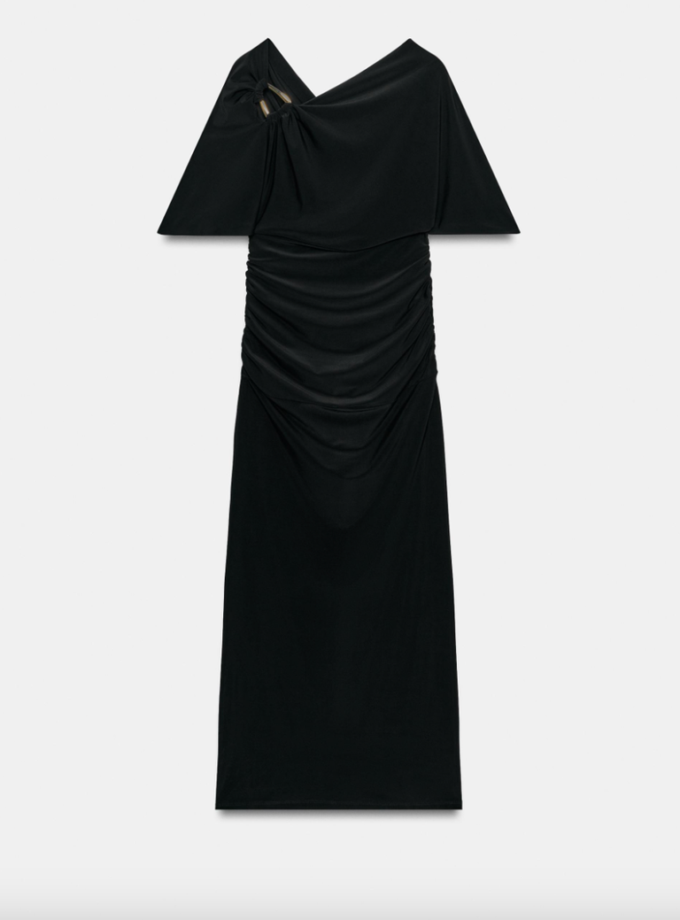 The cape sleeve dress is autumn's most flattering style: Zara's is £35 ...