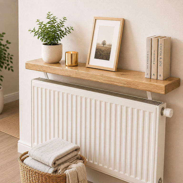 A radiator shelf will keep rooms warmer this winter and add extra ...