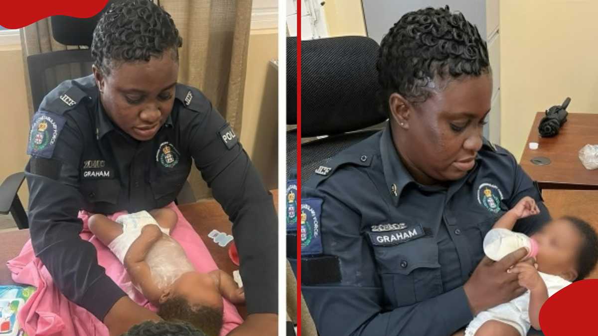 Netizens praise female police for caring for abandoned infant at police ...