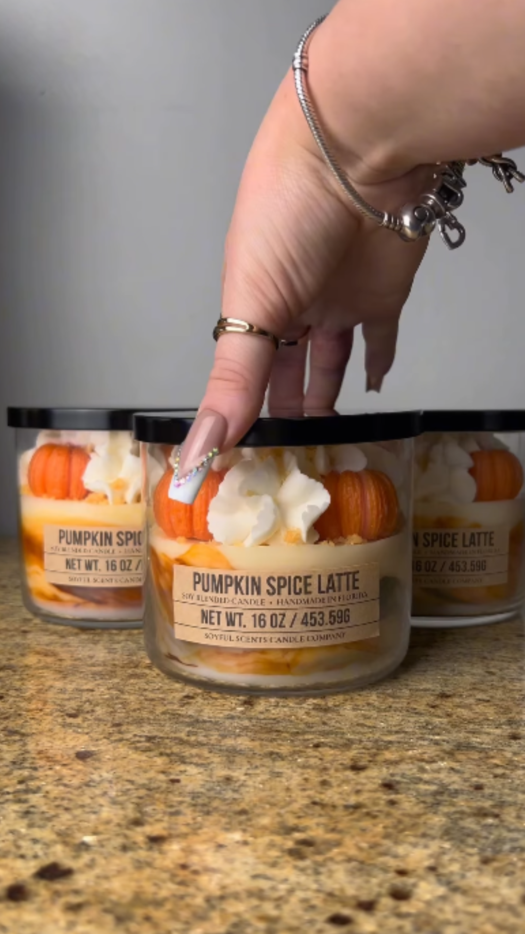 Creating a pumpkin spice latte candle from scratch