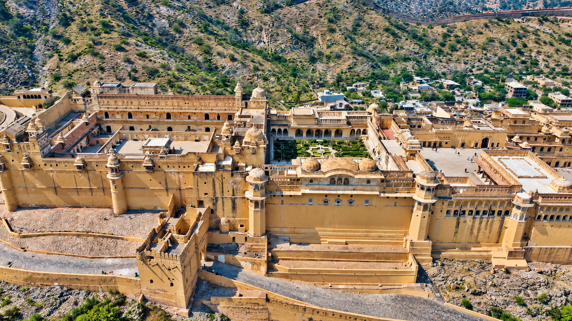 Historic architecture of Amber Fort, Rajasthan