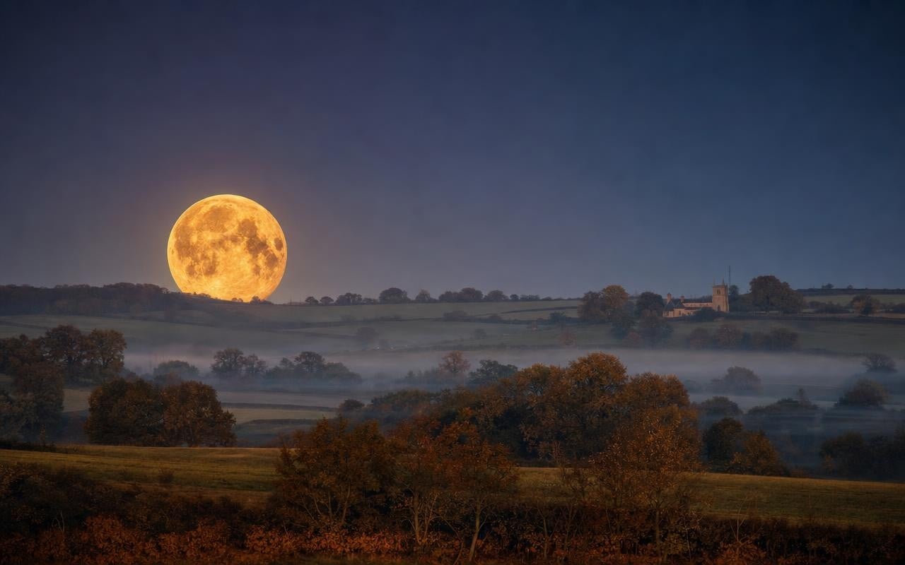 Orange harvest moon to light up UK skies this weekend, here's the best ...