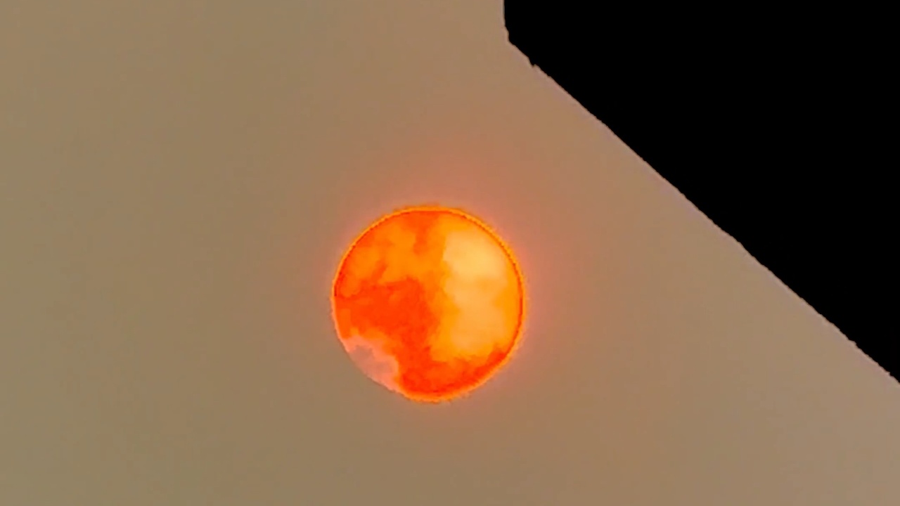 Unusual sun hangs over Montreal’s downtown skyline