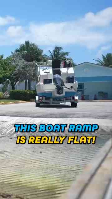 This boat ramp is really flat!