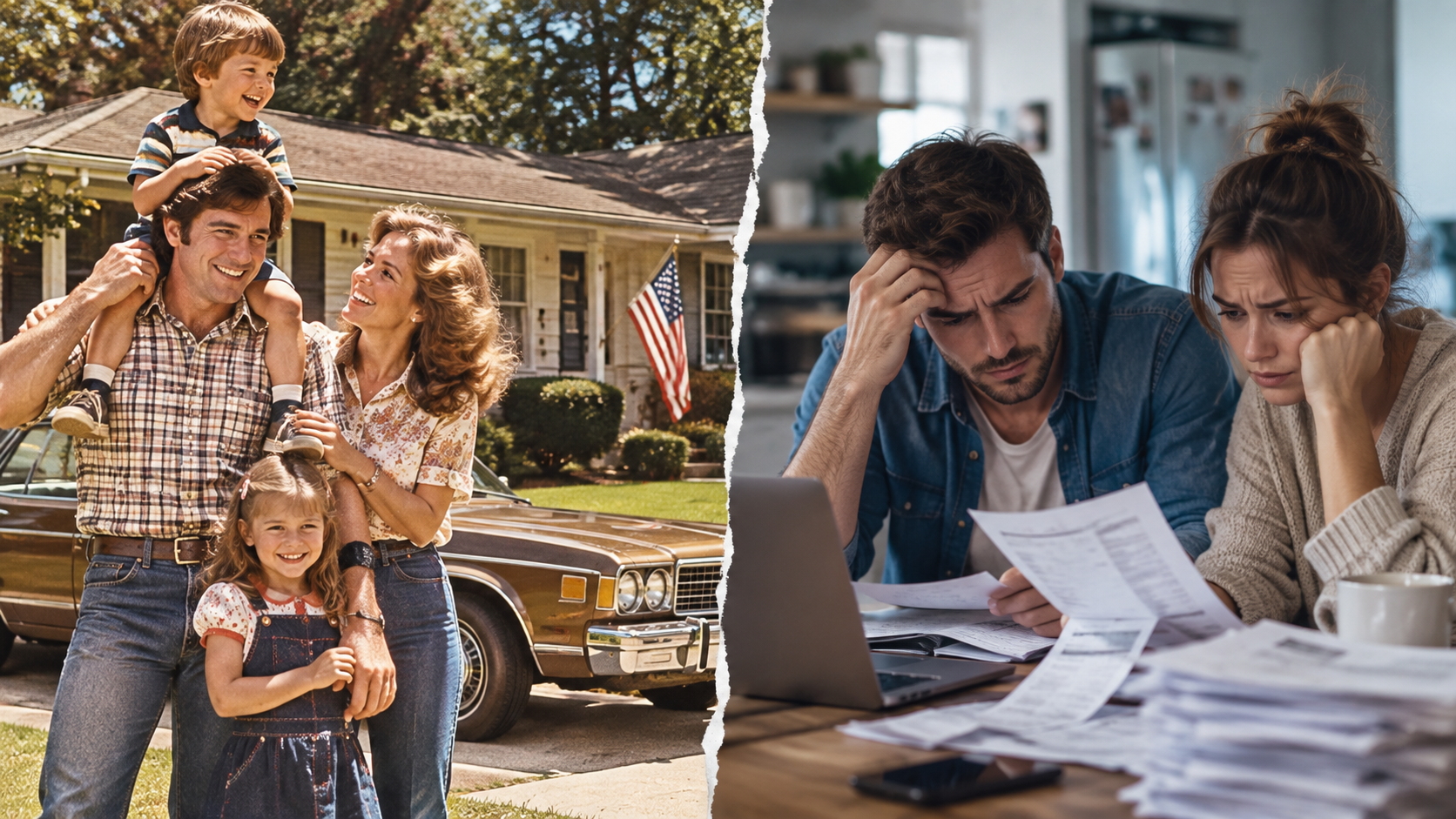 Boomers didn’t necessarily have more money – they had less financial risk