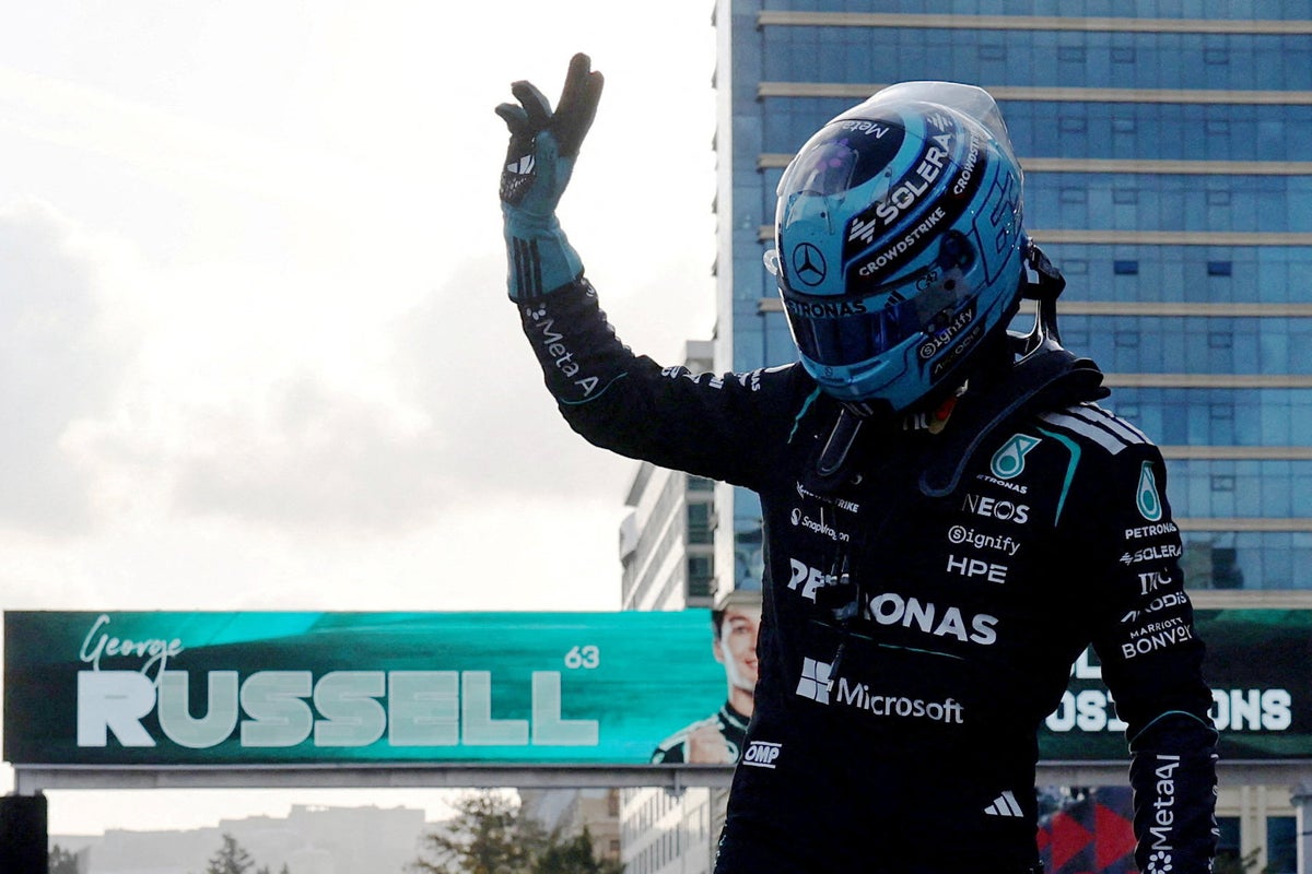 Russell boosts title hopes with Azerbaijan pole after Antonelli crash