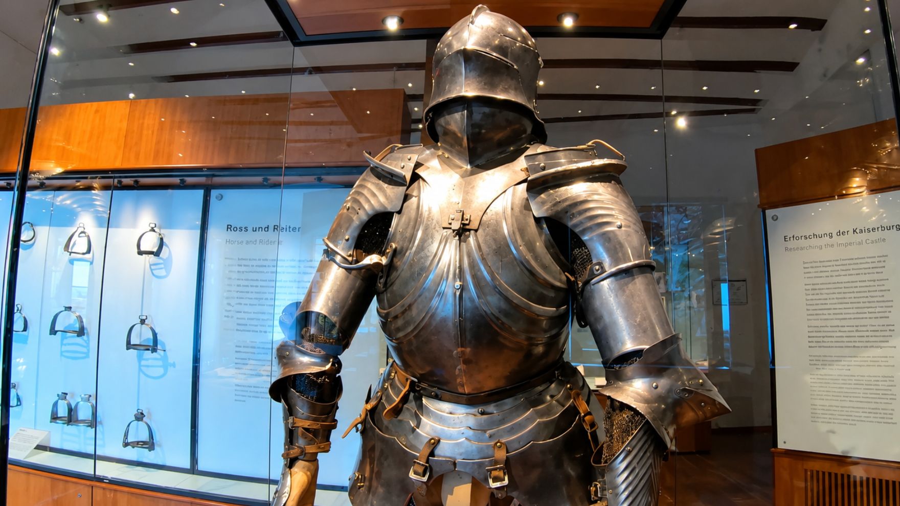 Medieval armor inside Nuremberg Castle (4K)