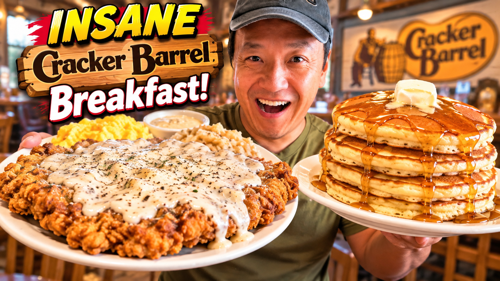 First time trying Cracker Barrel breakfast… this country breakfast is ...