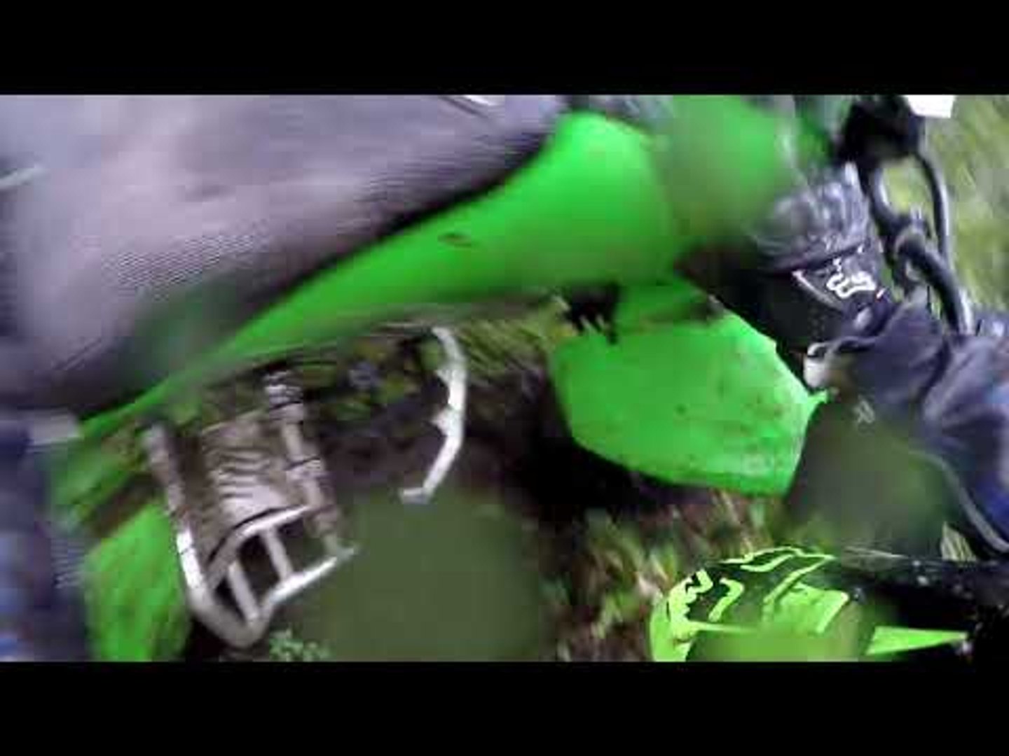 Quad bike rider flies into river after hitting moss-covered rock