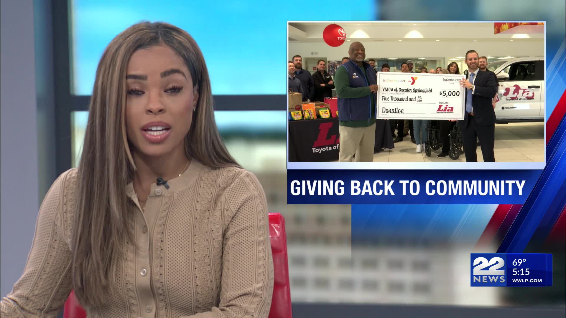 Lia Toyota donates $5,000 to YMCA of Greater Springfield