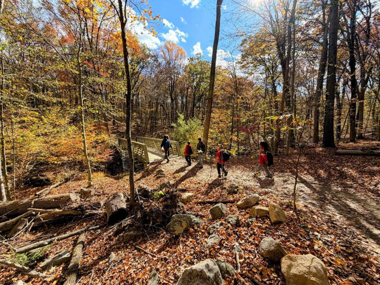 New Jersey's best fall hike ends at a boulder balanced on three rocks