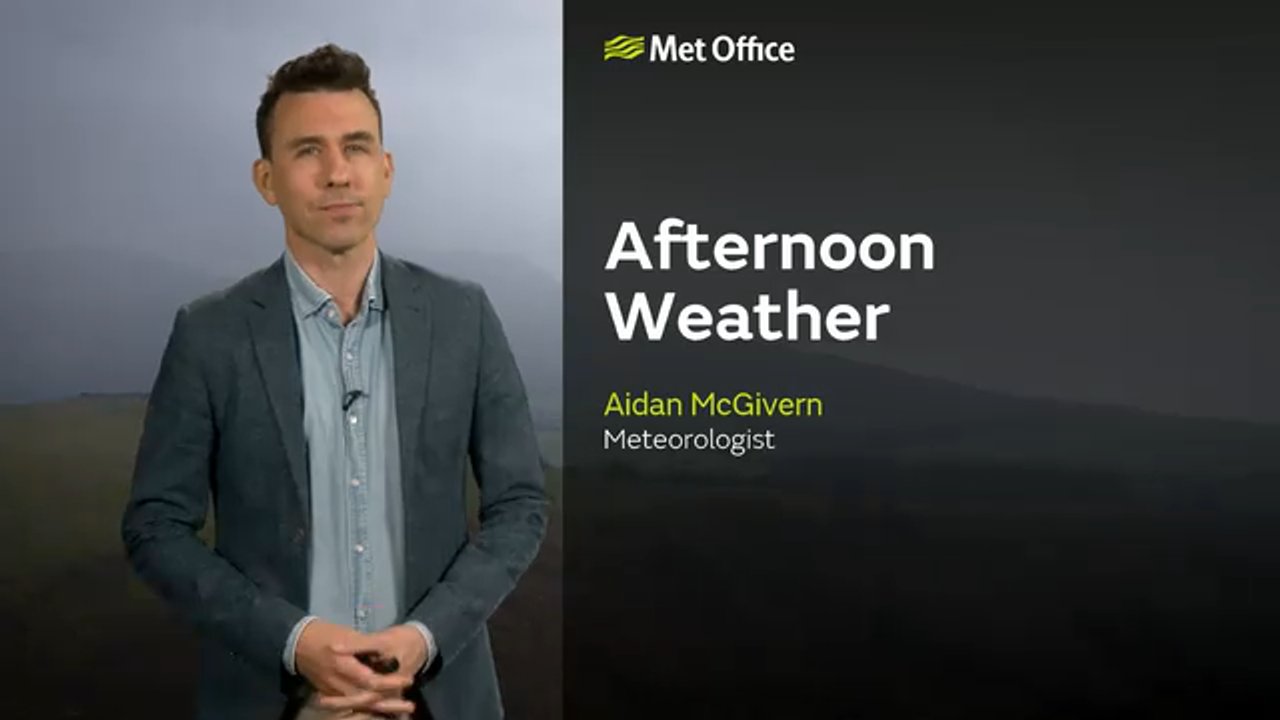 Met Office Thursday afternoon weather forecast 18/06/26