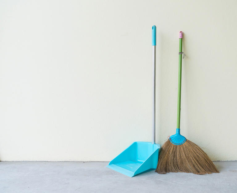 A broom works because the bristles are slightly too stiff to bend and ...