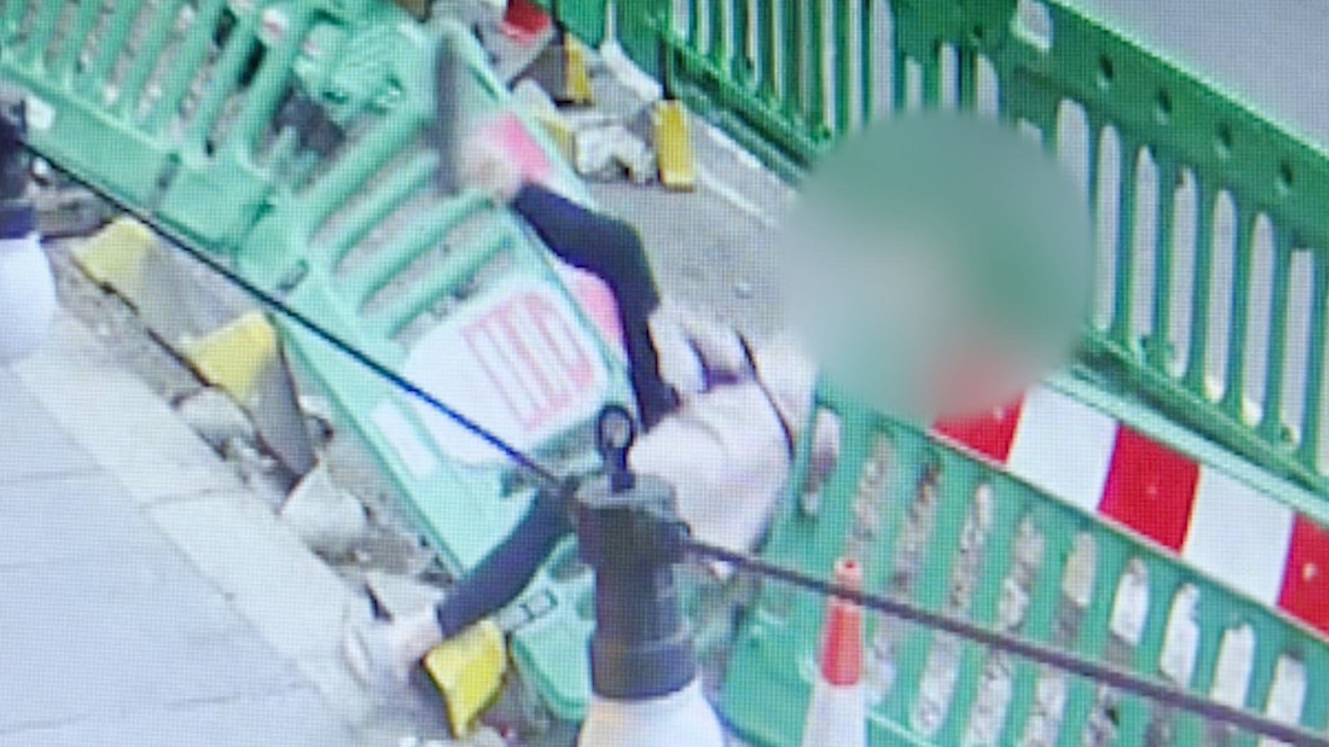 Moment woman left a bar and fell straight down a manhole