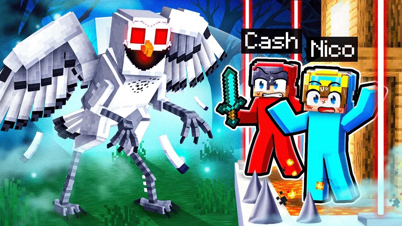 99 nights owl monster vs most secure house in Minecraft!