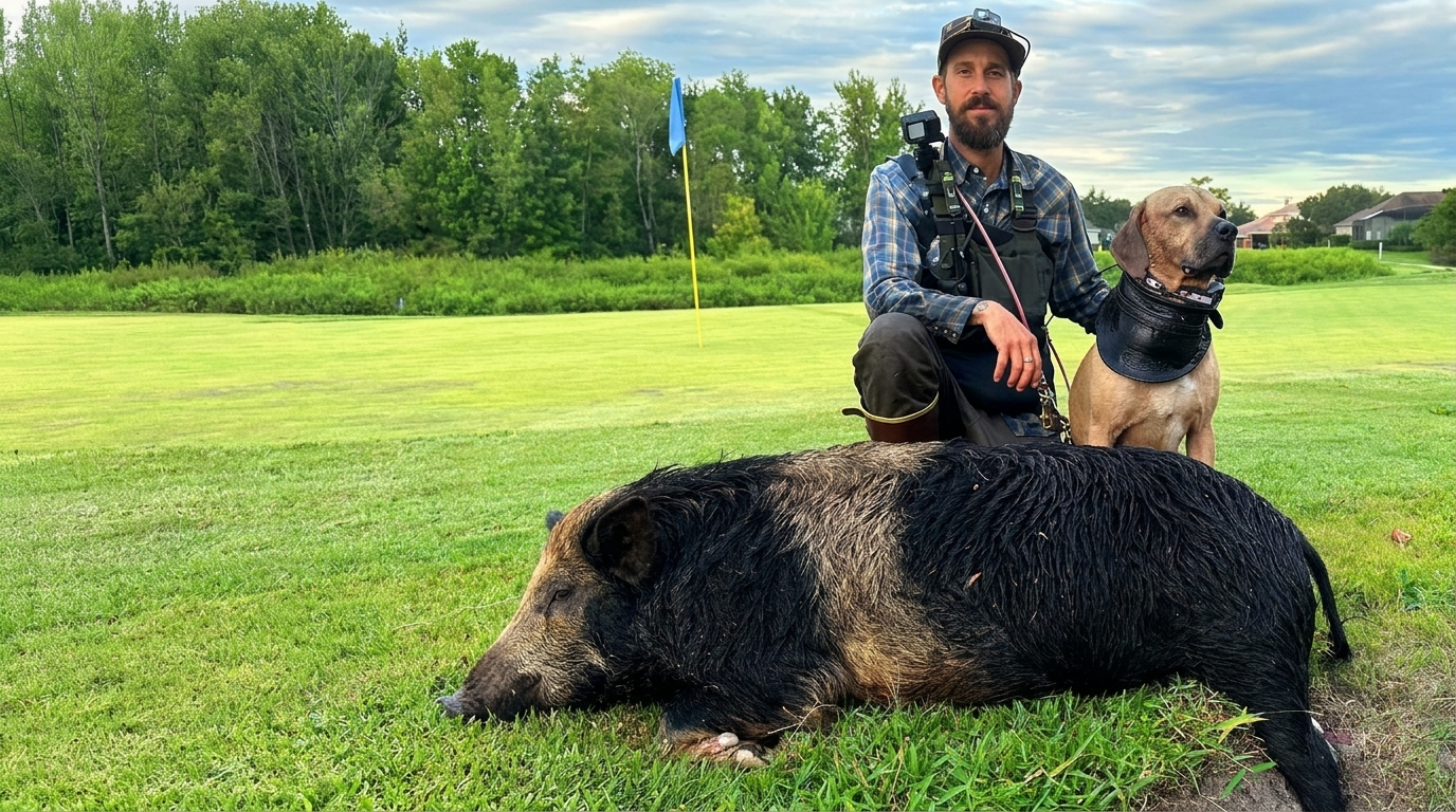 I was hired by a local golf course to take out monster boar hog