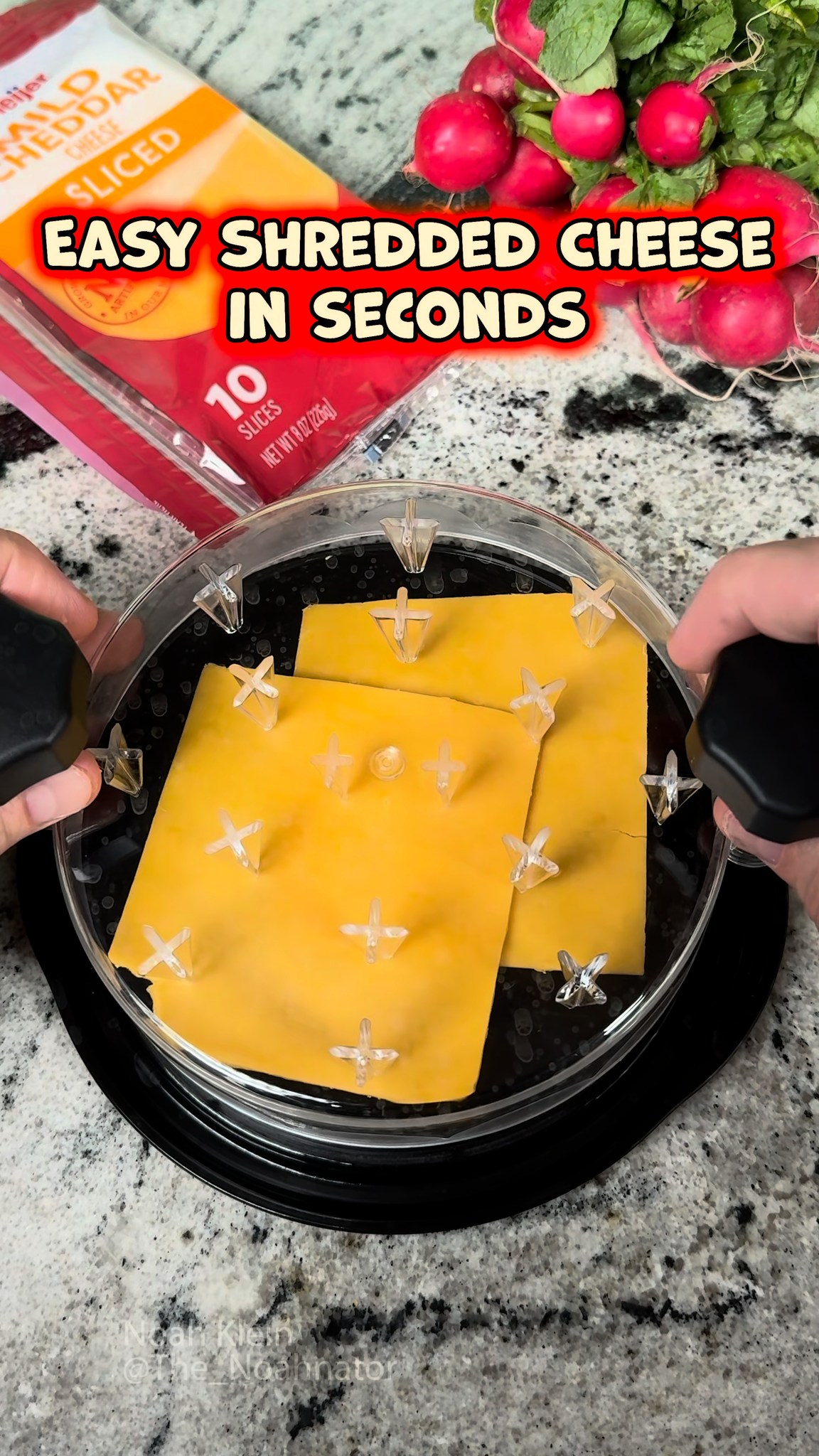 Shred cheese in seconds at home