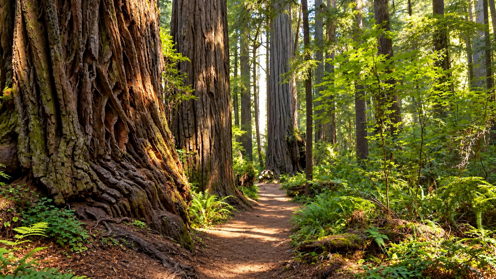 Boy Scout Tree Trail through California redwoods (4K)
