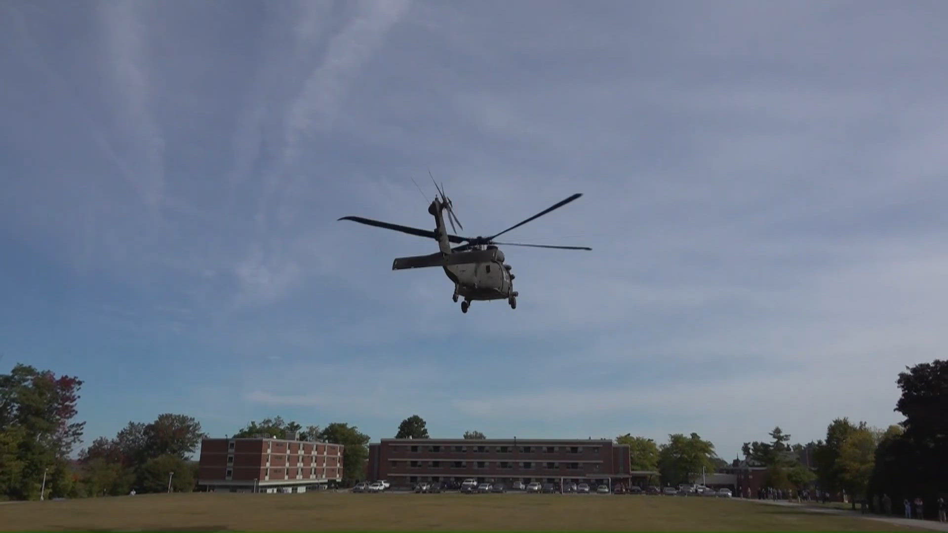 ROTC cadets at USM fly in Black Hawk helicopter