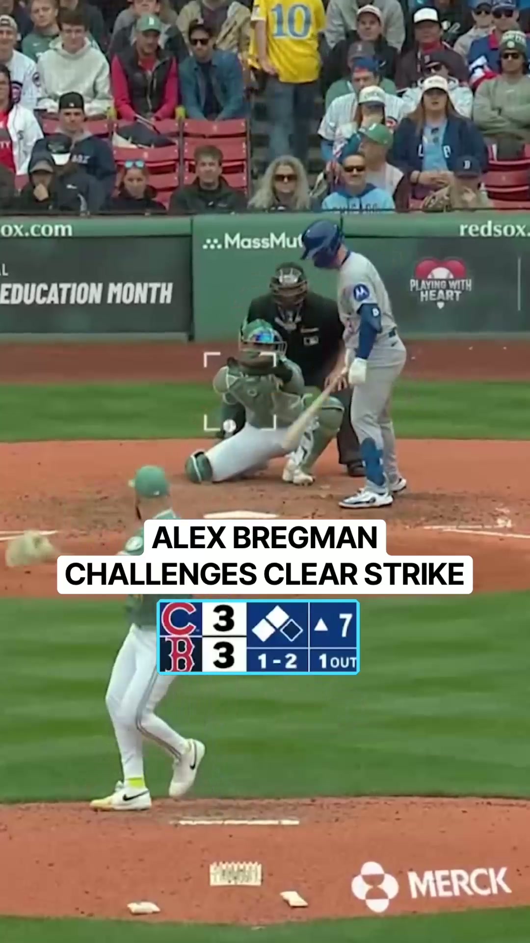 Alex Bregman challenges obvious strike with a broken face
