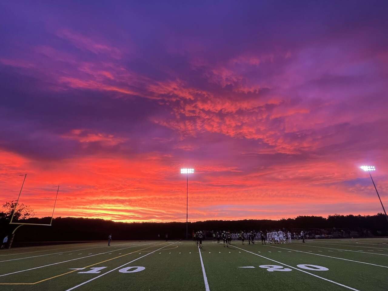 Why was the sky pink in Connecticut for Friday's sunset?