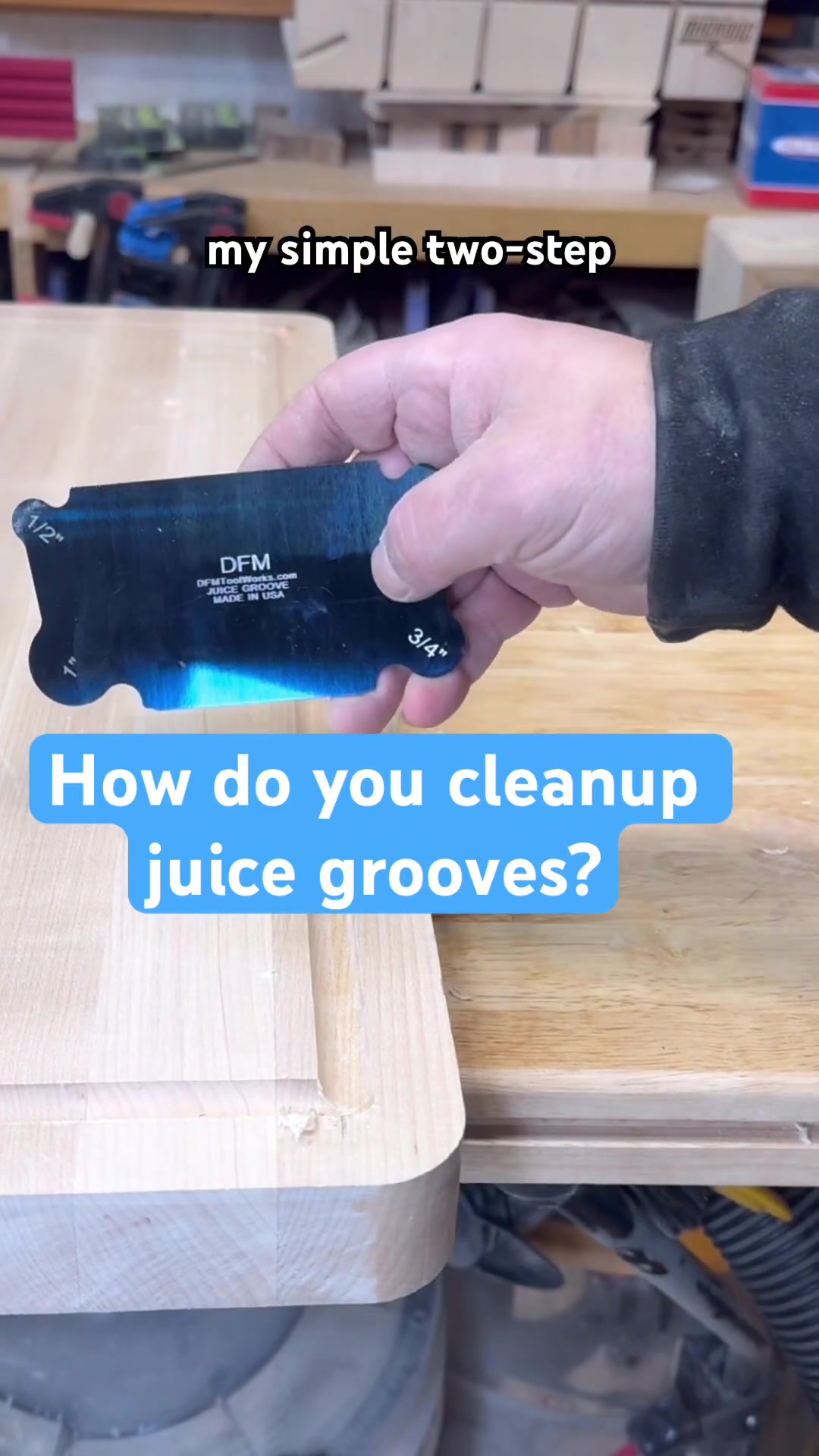 Clean juice grooves with a card scraper and sandpaper around a dowel # ...