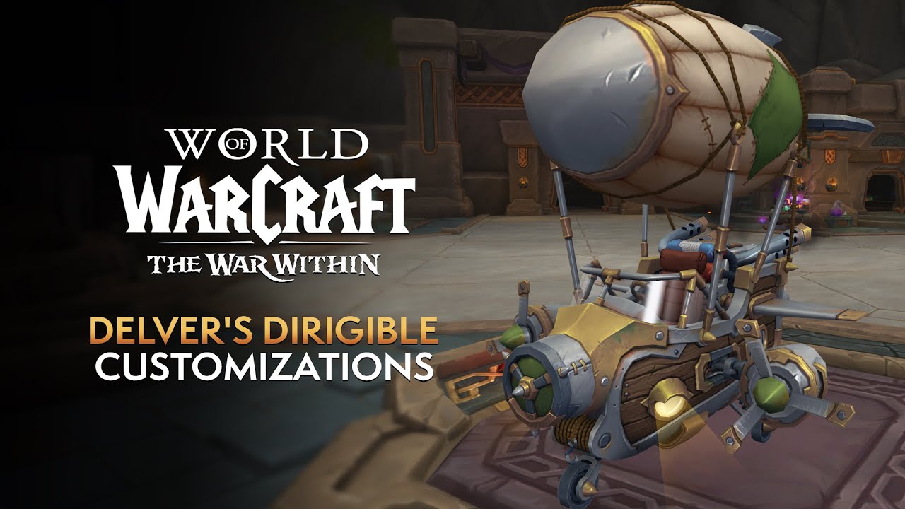 Delver's dirigible customizable mount options in The War Within