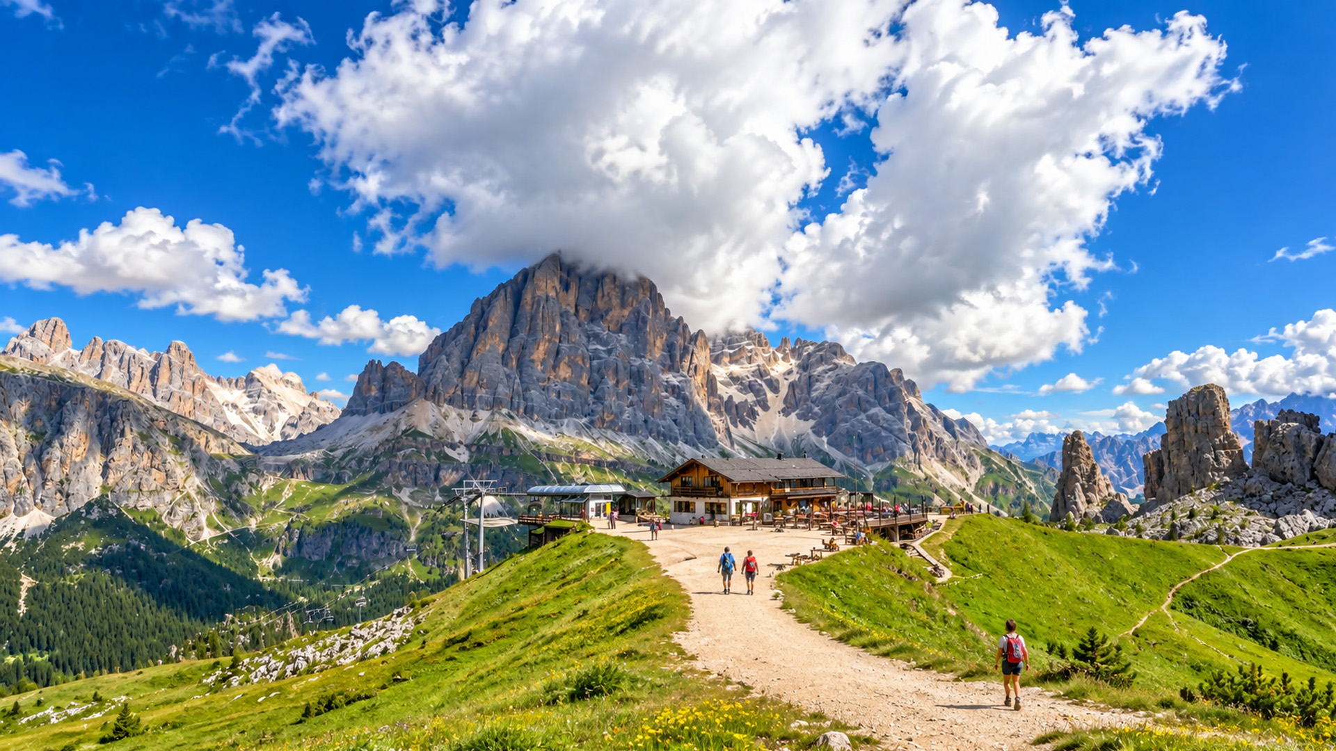 Cinque Torri, Italy iconic Dolomites rock formations (4K)