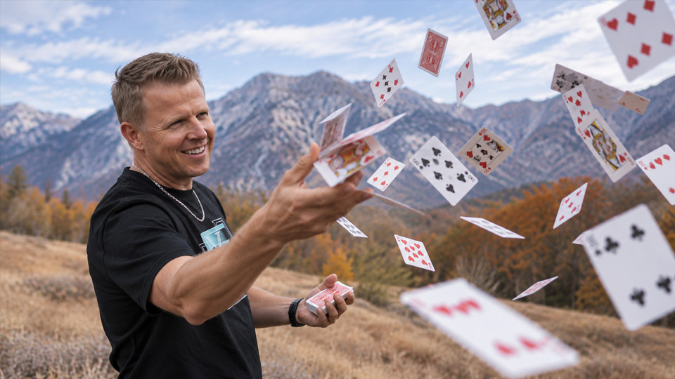 Real life Gambit takes card throwing to another level