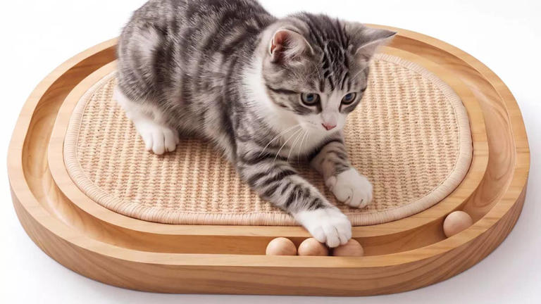 Target's $33 rustic wooden cat scratcher adds natural beauty to any room