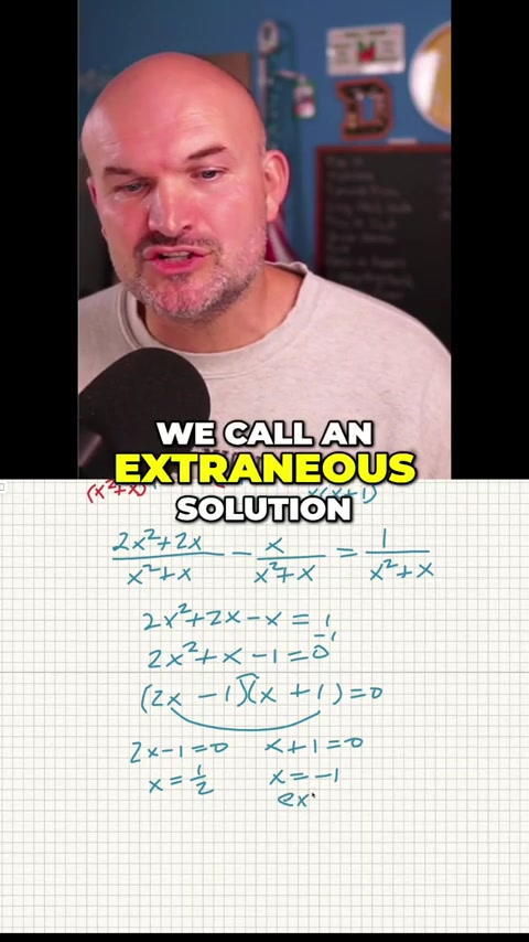Extraneous solutions: common mistakes