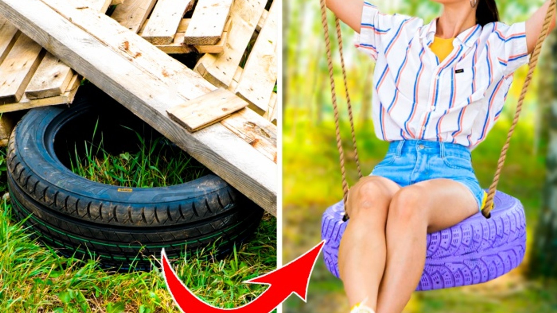 Budget DIY backyard furniture from everyday household items