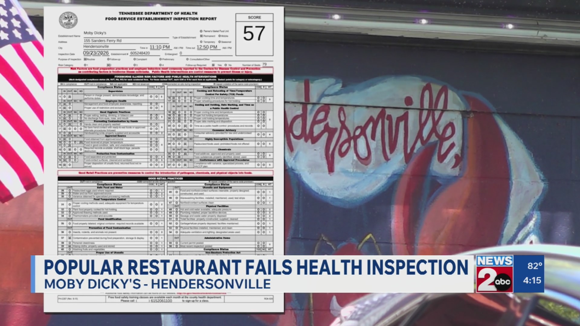 Popular Hendersonville, TN restaurant fails health inspection
