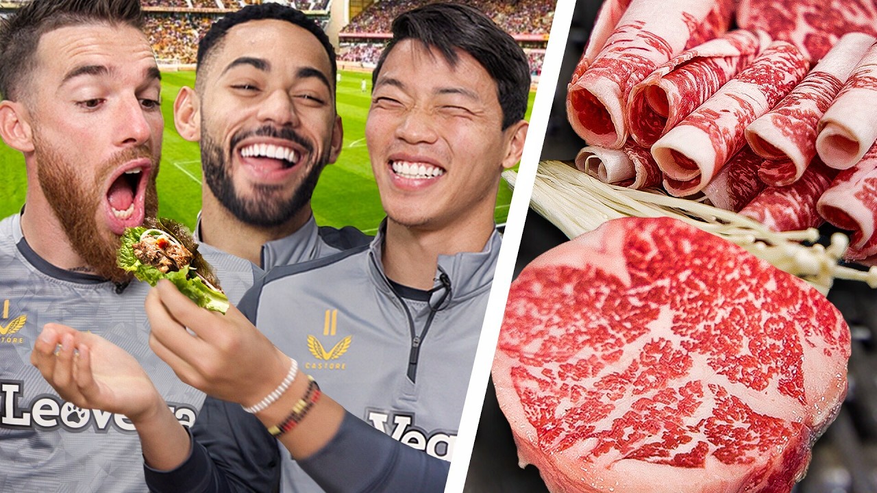 Wolves players try authentic Korean BBQ with Hwang Hee-chan | Korean ...