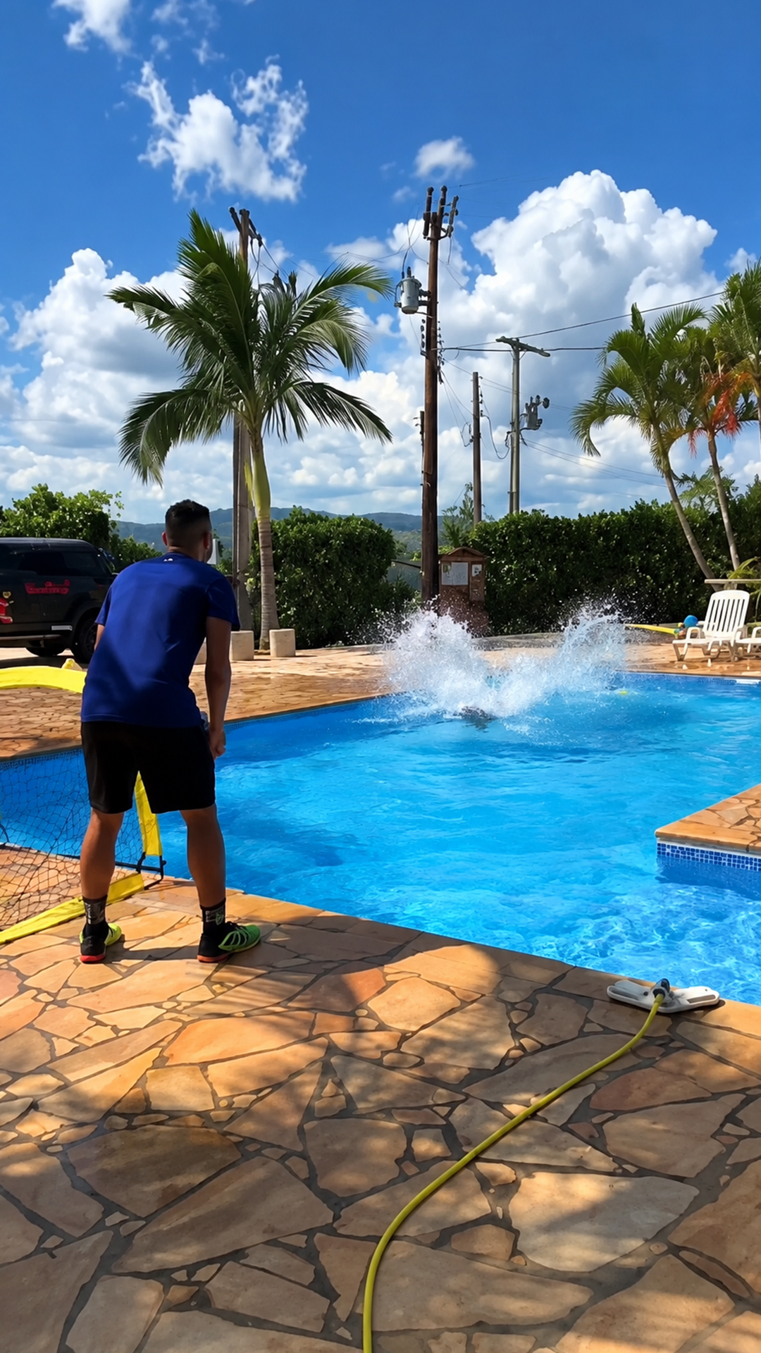 I set a pool crossing header challenge
