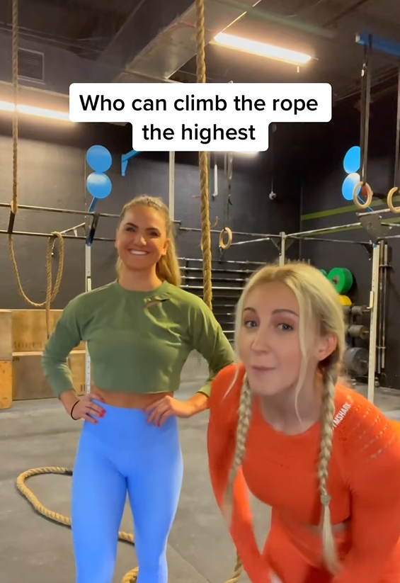 Who can climb the rope the highest?